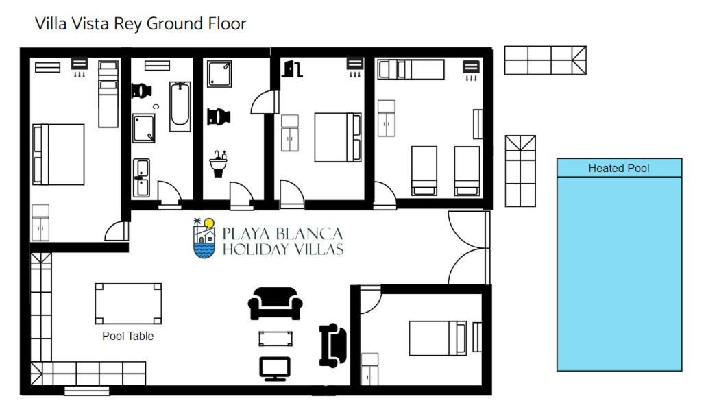 Villa Vista Rey - 6 Bedroom - Heated Pool - Amazing Views - Pool Table - Vista Lobos - Playa Blanca Eksteriør billede